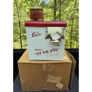 Vintage Empire Electric Popcorn Corn Popper Vendor Toy Machine Original Box!